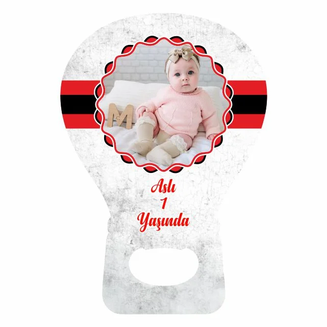 Siyah Beyaz Temalı Balon Açacak Magneti